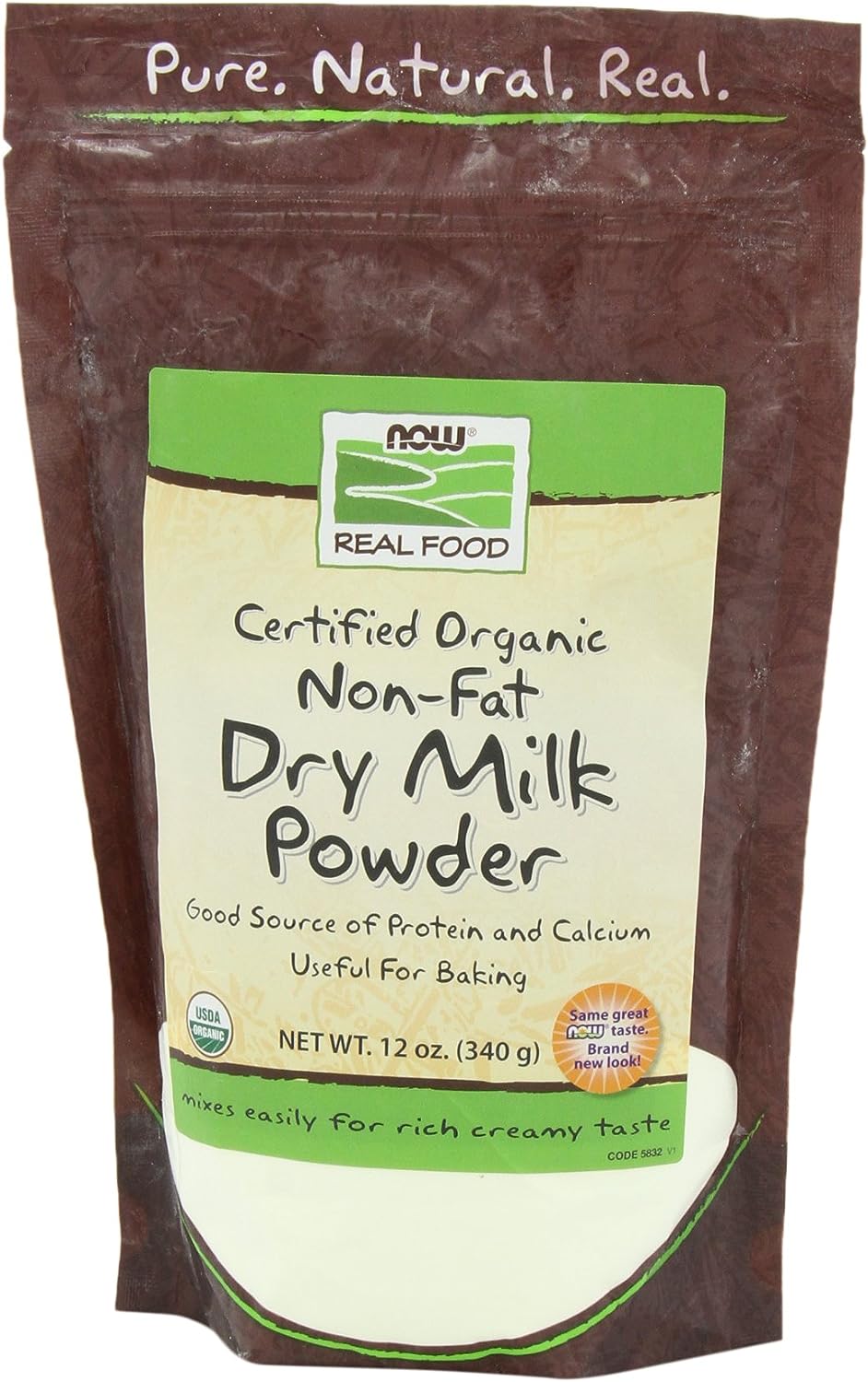 NOW Foods Non Fat Dry Milk Powder Organic, 12-Ounce (Pack of 2) - Image 3
